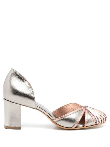  Sarah Chofakian Scarpin Metallic-finish Pumps 