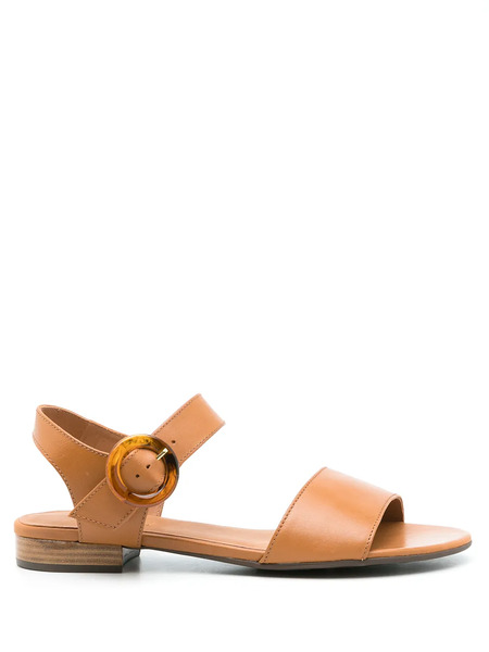  Sarah Chofakian Sta Monica Leather Sandals - Brown 