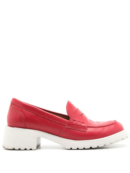  Sarah Chofakian Ully Leather Loafers - Red 