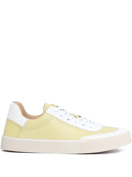  Sarah Chofakian White Light Leather Sneakers - Yellow 