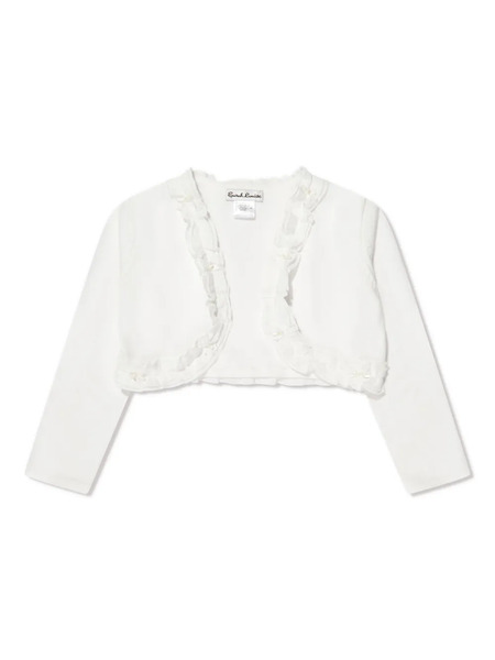  Sarah Louise Cropped Cotton Jacket - White 