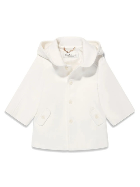 Sarah Louise Single-breasted Hooded Coat - White 