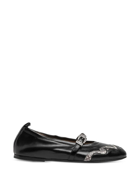  Sartore Buckle-strap Ballet Flats - Black 