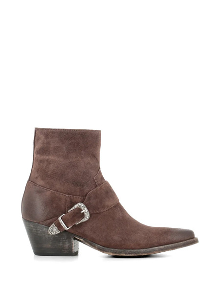  Sartore Buckle Suede Boots - Brown 