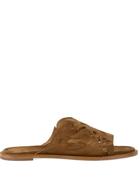  Sartore Cut-out Slide Sandals - Brown 