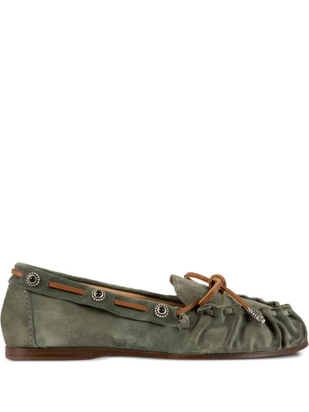  Sartore Embellished Suede Ballet Flats - Green 