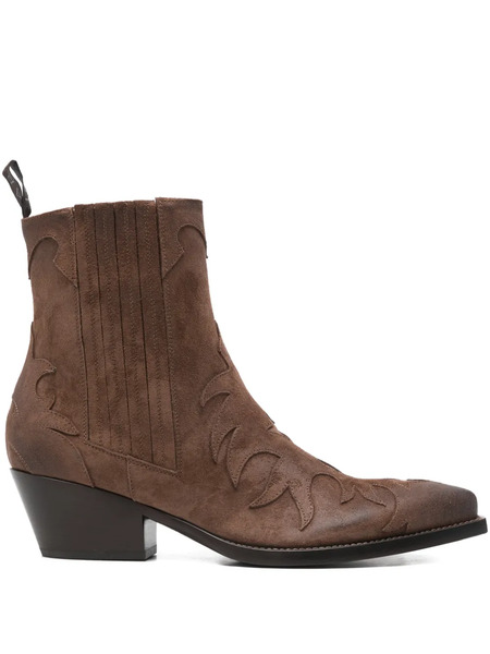  Sartore Embroidered-detail Boots - Brown 