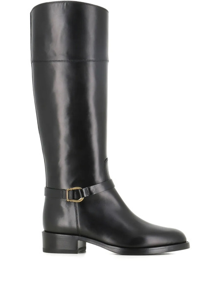  Sartore 40mm Buckle-strap Leather Boots - Black 