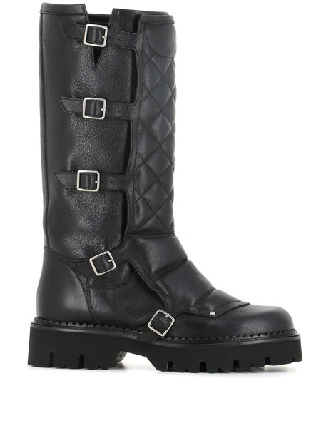  Sartore Multi-way Strap Quilted Leather Boots - Black 