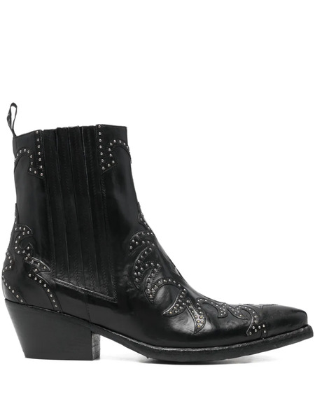  Sartore Studded Ankle Boots - Black 
