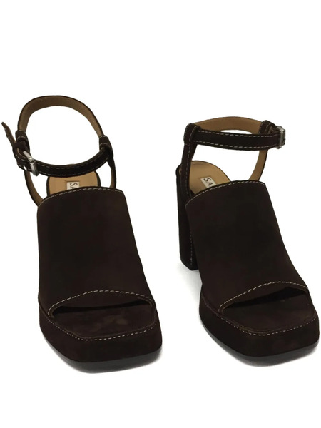  Sartore Suede Heeled Sandals - Brown 