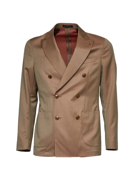  Sartorio Napoli Double-breasted Peak-lapel Suit - Neutrals 