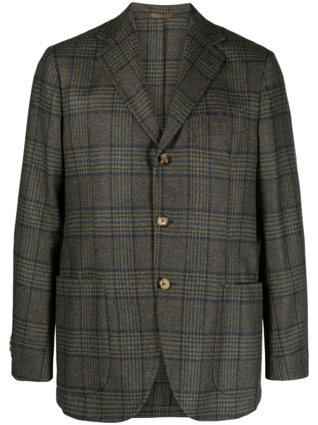  Sartorio Napoli Plaid-check Wool Blend Blazer - Grey 