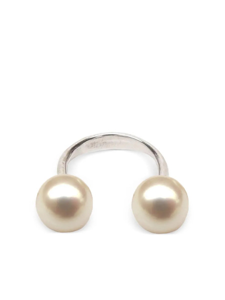  Saskia Diez Pearl Sling Ring - Silver 