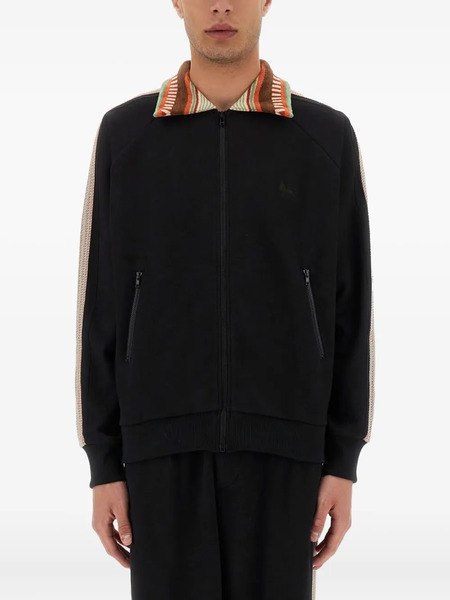  Sasquatchfabrix. Striped-panel Jacket - Black 