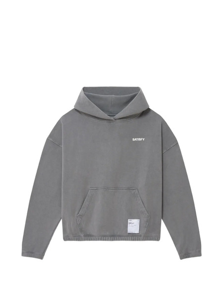  Satisfy Logo-print Hoodie - Grey 