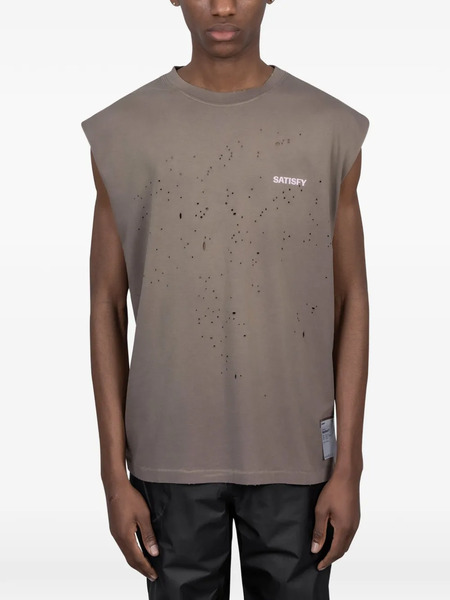  Satisfy Logo-print Tank Top - Neutrals 