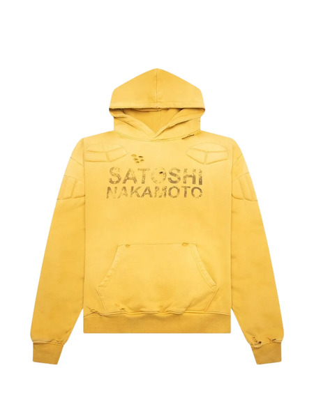  Satoshi Nakamoto Moto Logo Hoodie - Yellow 