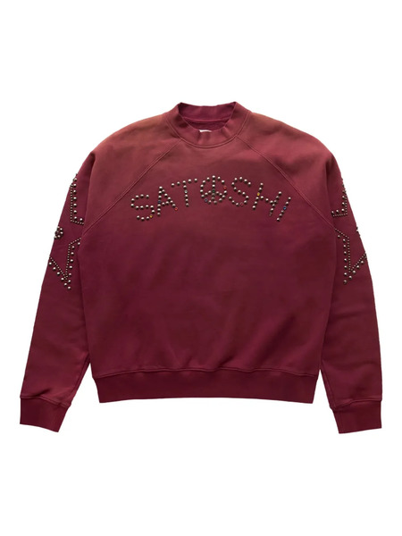  Satoshi Nakamoto Stud-embellished Sweatshirt - Red 