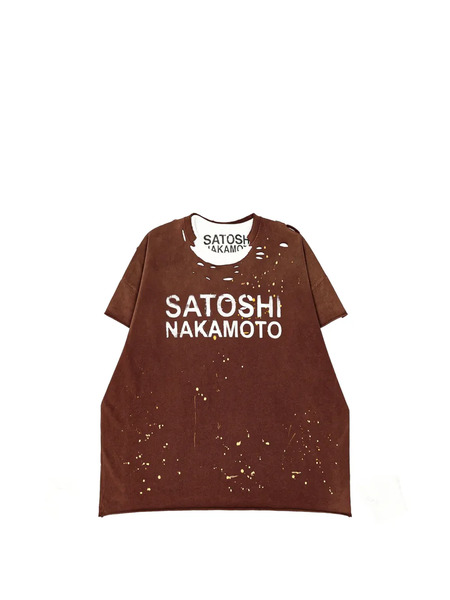  Satoshi Nakamoto Thermal Long-sleeve T-shirt - Brown 