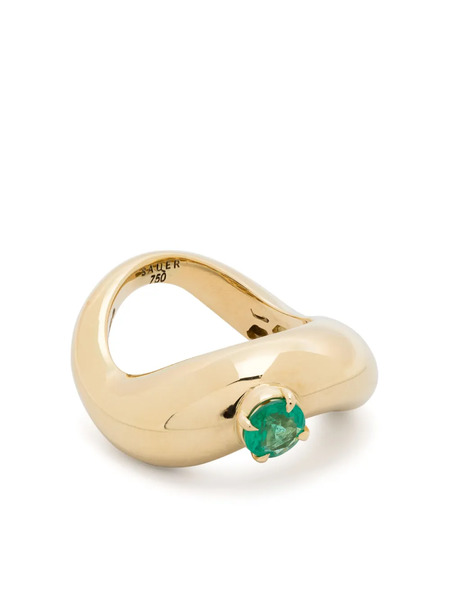  Sauer 18k Yellow Gold Zaha Diamond Band Ring 