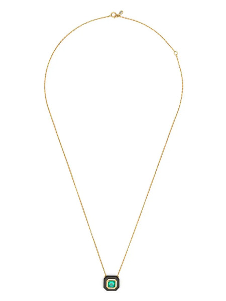  Sauer 18kt Yellow Gold Frame Multi-stone Necklace 