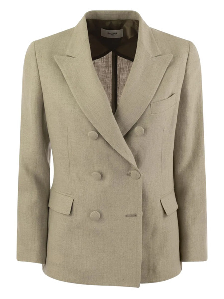 Saulina Anna Double-breasted Blazer - Neutrals 
