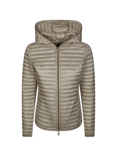  Save The Duck Hooded Quilted Jacket - Neutrals 