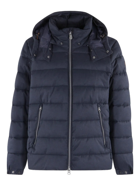  Save The Duck Hooded Zip Padded Jacket - Blue 