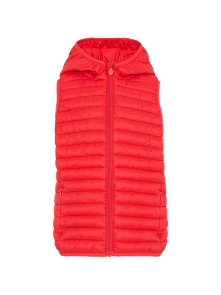  Save The Duck Kids Hooded Padded Gilet - Red 