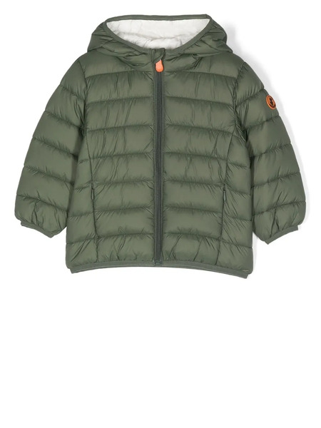  Save The Duck Kids Hooded Padded Jacket - Green 