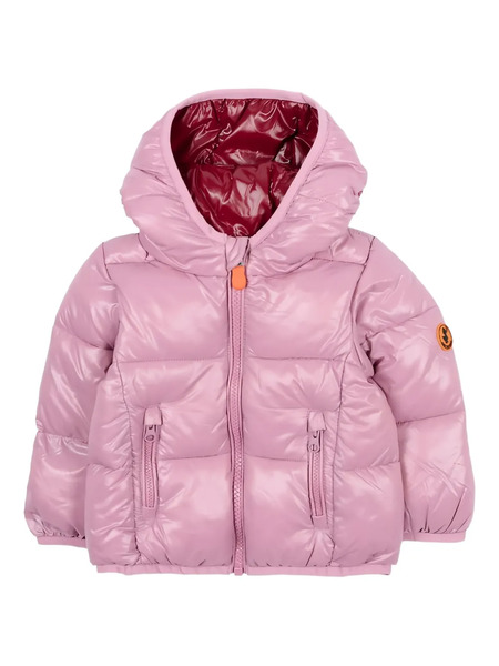  Save The Duck Kids Hooded Padded Jacket - Pink 
