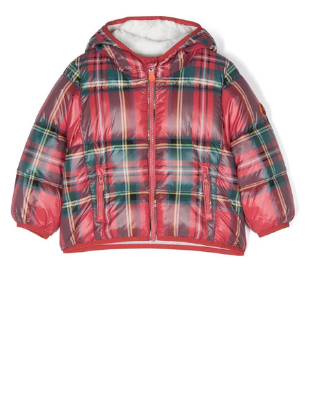  Save The Duck Kids Hooded Padded Jacket - Red 
