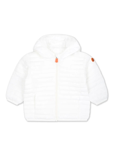  Save The Duck Kids Hooded Puffer Jacket - White 