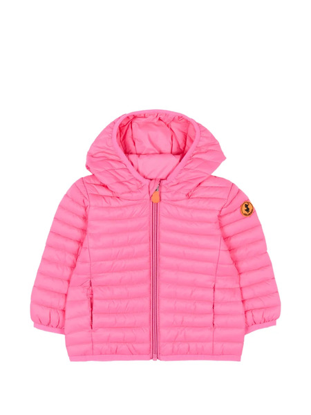  Save The Duck Kids Hooded Quilted Padded Jacket - Pink 