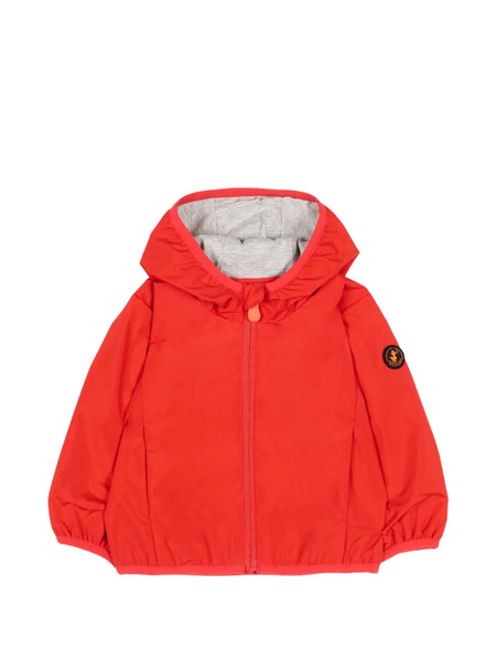  Save The Duck Kids Hooded Windbreaker Jacket - Red 
