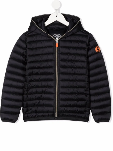  Save The Duck Kids Padded Hooded Jacket - 10000 Nero 