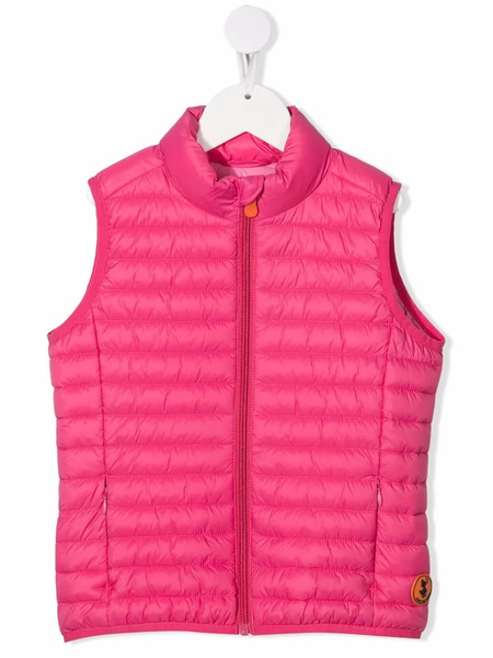  Save The Duck Kids Quilted Zip-up Gilet - Pink 