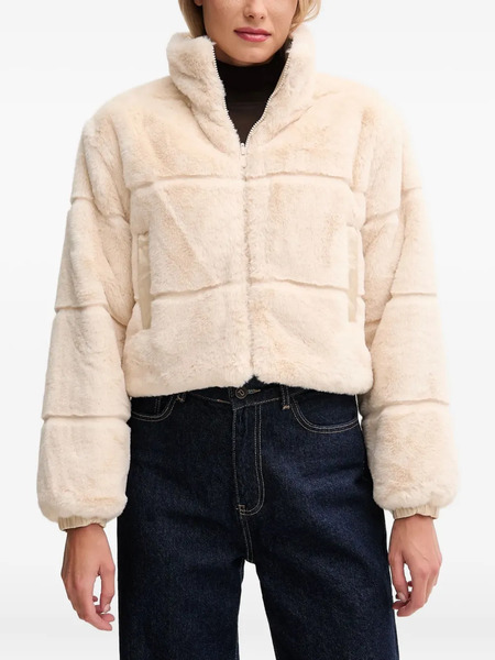  Save The Duck Zip Faux-fur Jacket - Neutrals 