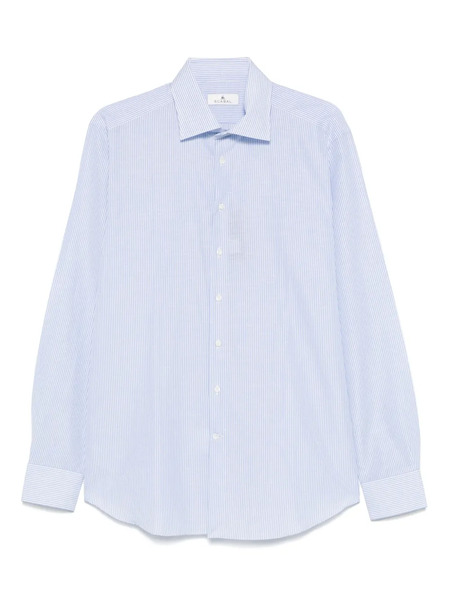  Scabal Cotton-linen Shirt - Blue 