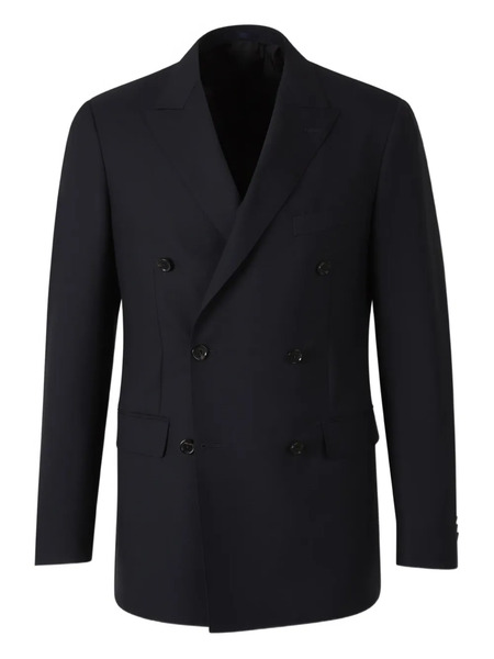  Scabal Double-breasted Blazer - Blue 