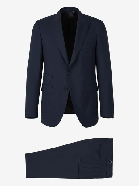 Scabal Two-button Flap-pocket Suit - Blue 