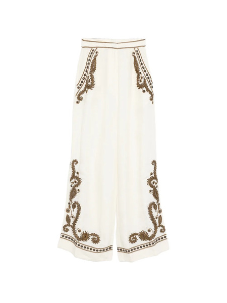 Scarlett Poppies Taylen Beaded-embellished Trousers - Neutrals 