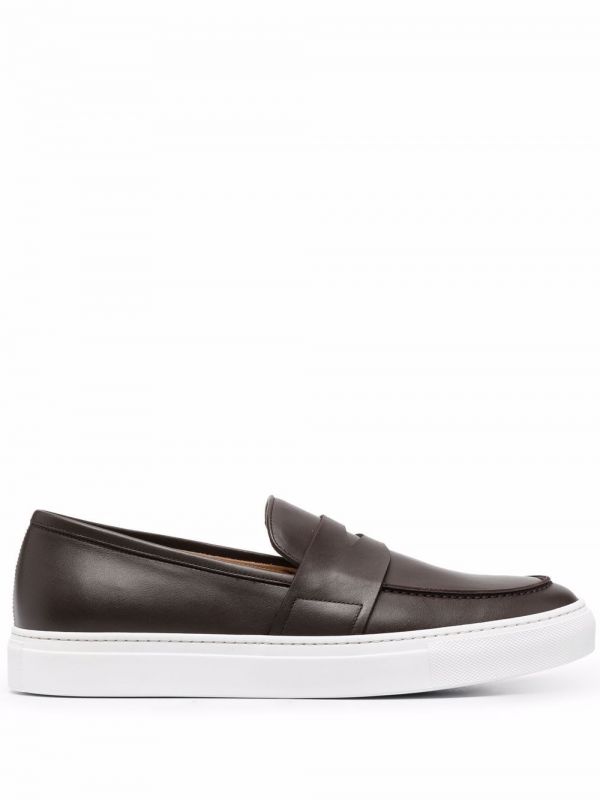  Scarosso Alberto Leather Penny Loafers - Brown 