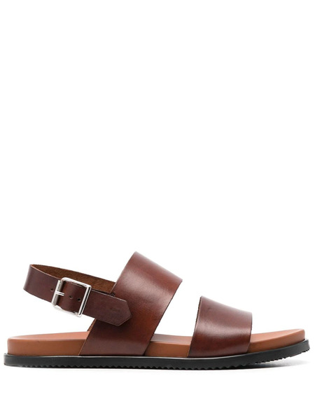  Scarosso Antonio Slingback Leather Sandals - Brown 