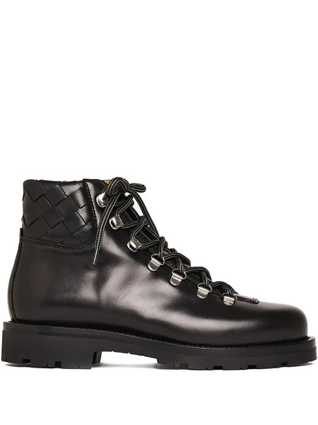  Scarosso Catherine Leather Lace-up Boots - Black 
