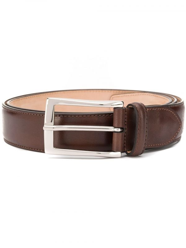  Scarosso Classic Square Buckle Belt - Brown 