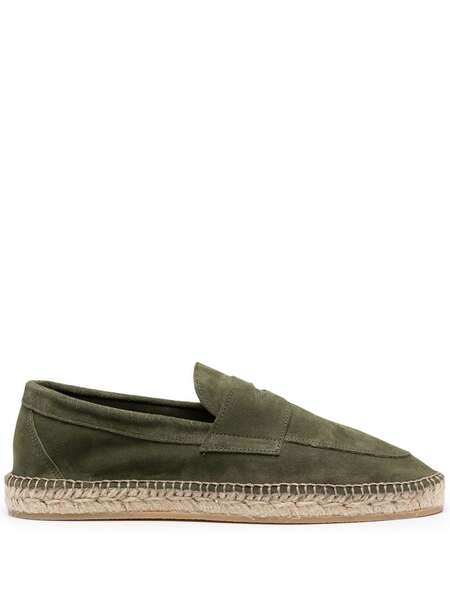  Scarosso Diego Jute-sole Suede Espadrilles - Green 