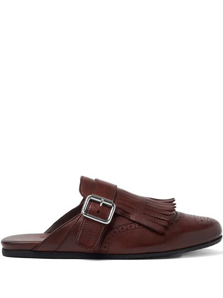  Scarosso Gemma Fringed Mules - Brown 
