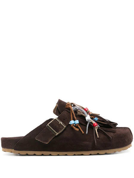  Scarosso Geo Suede Sandals - Brown 